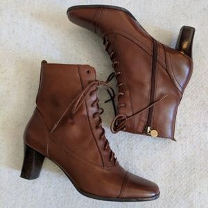 Etienne Aigner Lace Up Combat Boots